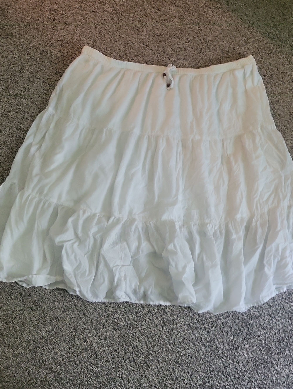 Womens White Maxi Skirt